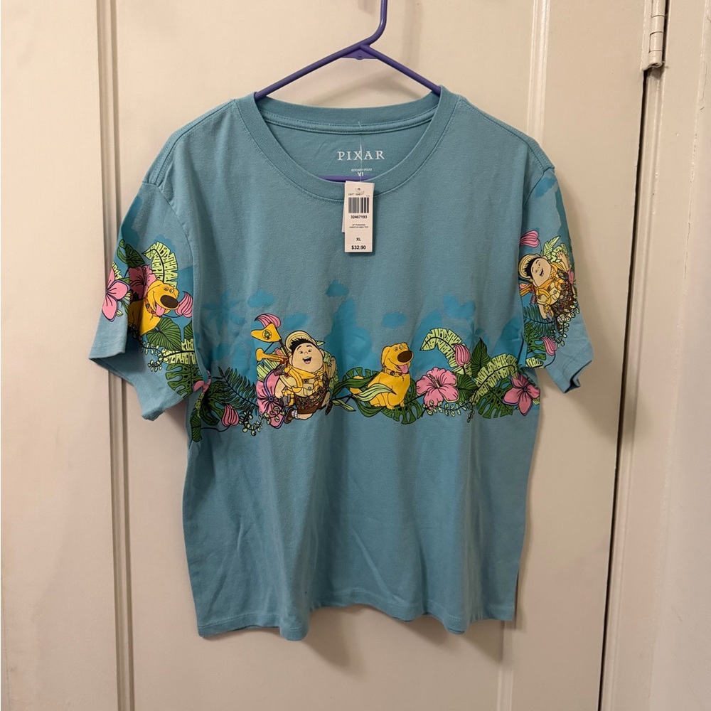 Pixar Women’s Blue Graphic Crop Top - Up